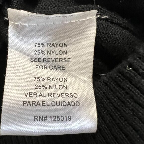 Joseph A. Cowl Neck Sleeveless Sweater Black Size Medium - Picture 9 of 9